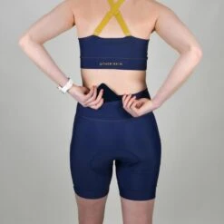 Cuissard Cyclisme Femme Bleu Ecoresponsable -VéloStyle Boutique cuissard cyclisme femme bleu ecoresponsable 2