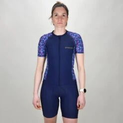 Cuissard Cyclisme Femme Bleu Ecoresponsable -VéloStyle Boutique cuissard cyclisme femme bleu ecoresponsable 3
