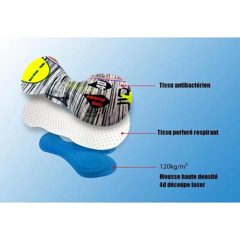 Cuissard Vélo Sans Bretelles MARINA 5 Cuissard Vélo Sans Bretelles MARINA – Image 3