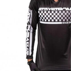 Stay Strong Maillot BMX Manches Longues Staystrong - Checker Noir -VéloStyle Boutique maillot bmx manches longues staystrong checker noir 6