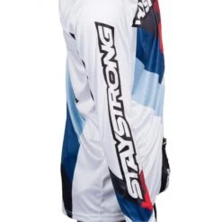 Stay Strong Maillot BMX Manches Longues Staystrong - Chevron Blanc -VéloStyle Boutique maillot bmx manches longues staystrong chevron blanc 2