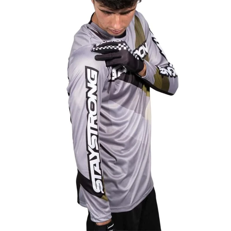 Stay Strong Maillot BMX Manches Longues Staystrong - Chevron Gris/Camo 5 Stay Strong Maillot BMX Manches Longues Staystrong - Chevron Gris/Camo – Image 3