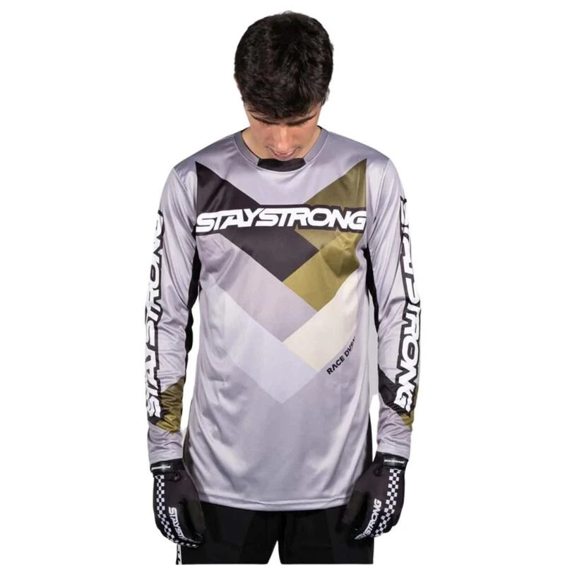 Stay Strong Maillot BMX Manches Longues Staystrong - Chevron Gris/Camo 3 Stay Strong Maillot BMX Manches Longues Staystrong - Chevron Gris/Camo