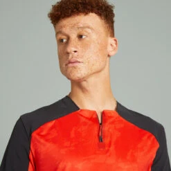 Rockrider MAILLOT MANCHES COURTES VELO VTT EXPL 500 ROUGE -VéloStyle Boutique maillot manches courtes velo vtt expl 500 rouge 2