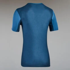 Rockrider MAILLOT MANCHES COURTES VELO VTT EXPL100 HOMME BLEU -VéloStyle Boutique maillot manches courtes velo vtt expl100 homme bleu 1