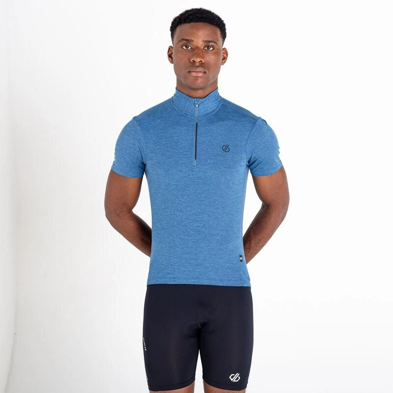 Dare 2b Pedal It Out T-shirt De Cyclisme Zippé à Moitié Pour Homme - Bleu 6 Dare 2b Pedal It Out T-shirt De Cyclisme Zippé à Moitié Pour Homme - Bleu – Image 4