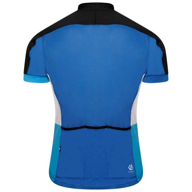 Dare 2b Protraction II T-shirt De Cyclisme Zippé à Manches Courtes Pour Homme - Bleu 5 Dare 2b Protraction II T-shirt De Cyclisme Zippé à Manches Courtes Pour Homme - Bleu – Image 3