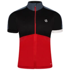 Dare 2b Protraction II T-shirt De Cyclisme Zippé à Manches Courtes Pour Homme - Rouge