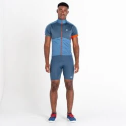 Dare 2b Stay The Course II T-shirt De Cyclisme Zippé à Moitié Pour Homme - Bleu -VéloStyle Boutique stay the course ii t shirt de cyclisme zippe a moitie pour homme bleu 4